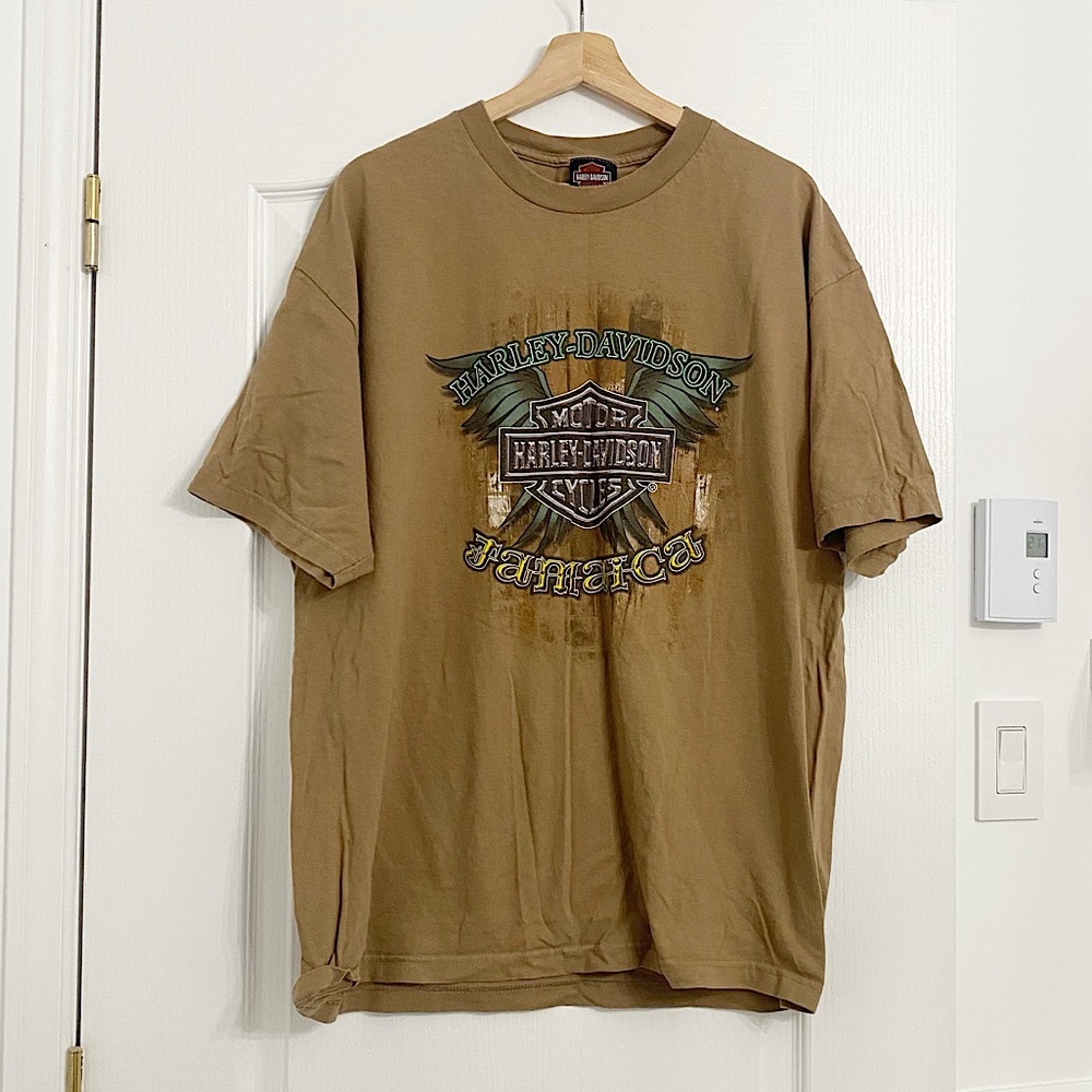 HARLEY DAVIDSON | Vintage beige graphic cotton T-Shirt